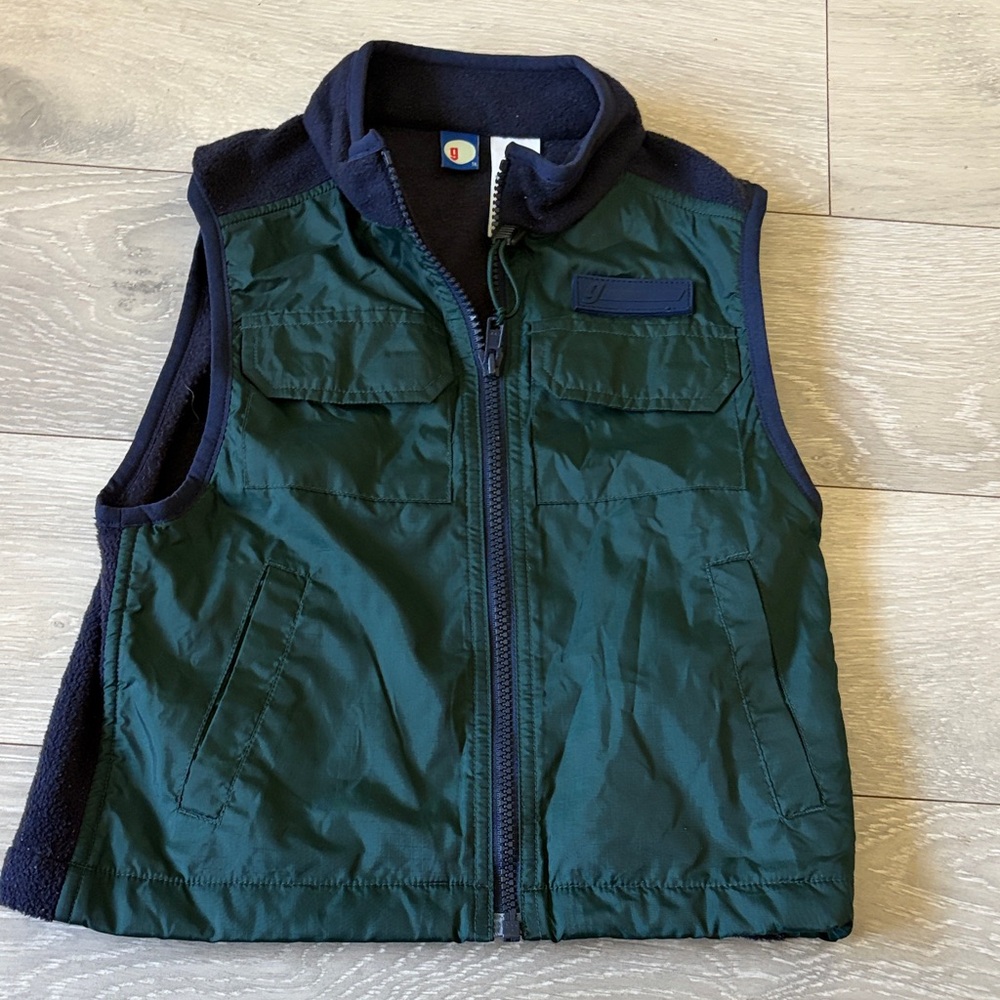 2000 Gymboree Green and Navy Puffer Vest